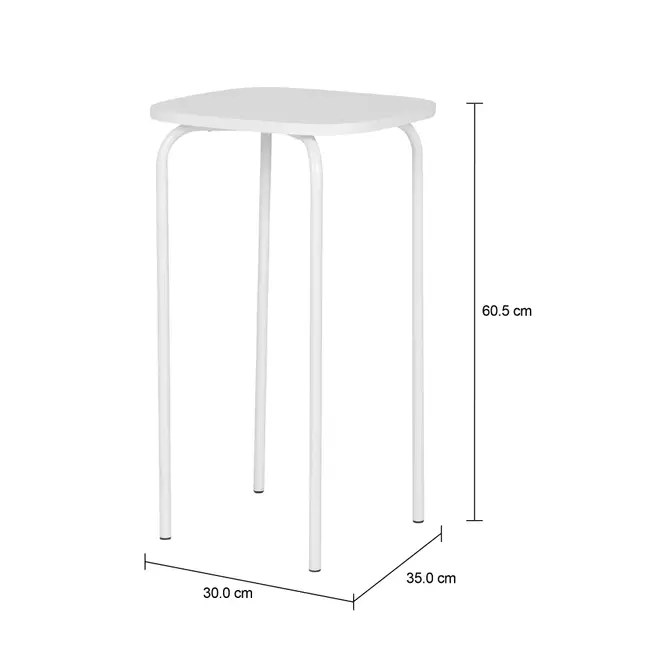 MESA LATERAL CONJUNTO COM 3 PEÇAS TRIGÊMEAS - BRANCO/BRANCO - Foto 19