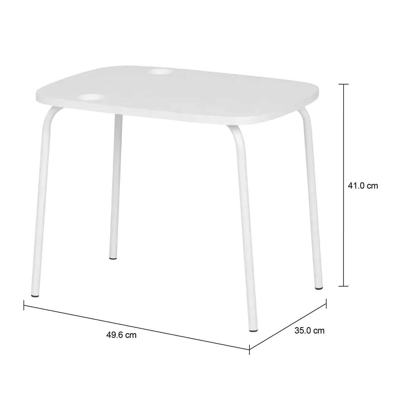 MESA LATERAL CONJUNTO COM 3 PEÇAS TRIGÊMEAS - BRANCO/BRANCO - Foto 20