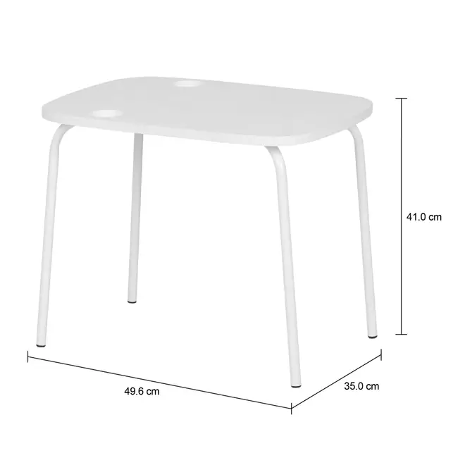 MESA LATERAL CONJUNTO COM 3 PEÇAS TRIGÊMEAS - BRANCO/BRANCO - Foto 20