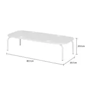 MESA LATERAL CONJUNTO COM 3 PEÇAS TRIGÊMEAS - BRANCO/BRANCO - Foto 21