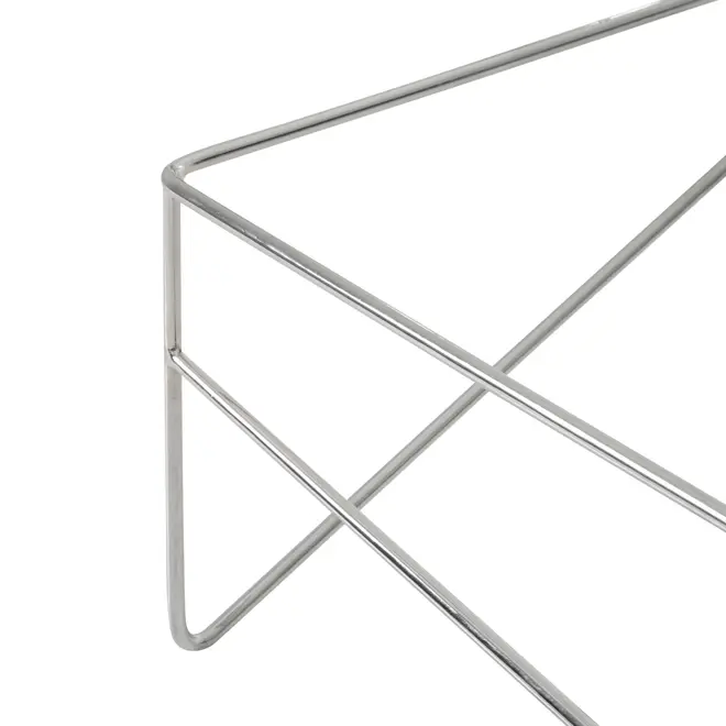 BASE DE MESA DE CENTRO 1,10 M X 60 CM BATTRE - CROMADO - Foto 5
