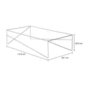 BASE DE MESA DE CENTRO 1,10 M X 60 CM BATTRE - CROMADO - Foto 7