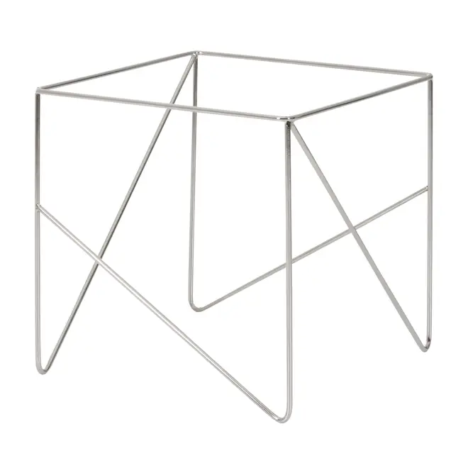 BASE DE MESA LATERAL 50 CM X 50 CM BATTRE - CROMADO - Foto 1