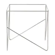 BASE DE MESA LATERAL 50 CM X 50 CM BATTRE - CROMADO - Foto 4