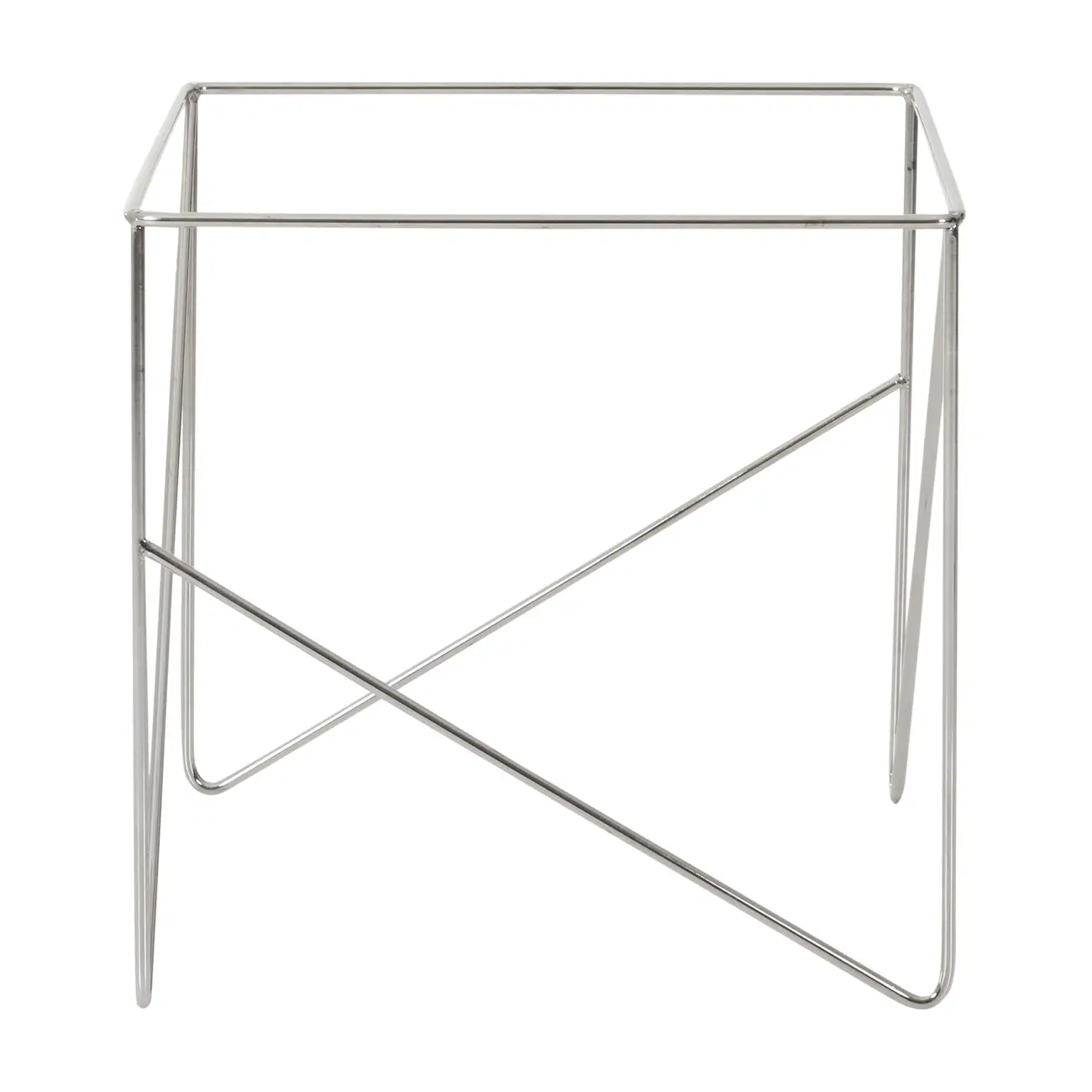 BASE DE MESA LATERAL 50 CM X 50 CM BATTRE - CROMADO - Foto 4