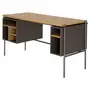 MESA COM NICHOS 1,40 M X 60 CM LABOR - KONKRET/OAK TAMMI - Foto 2