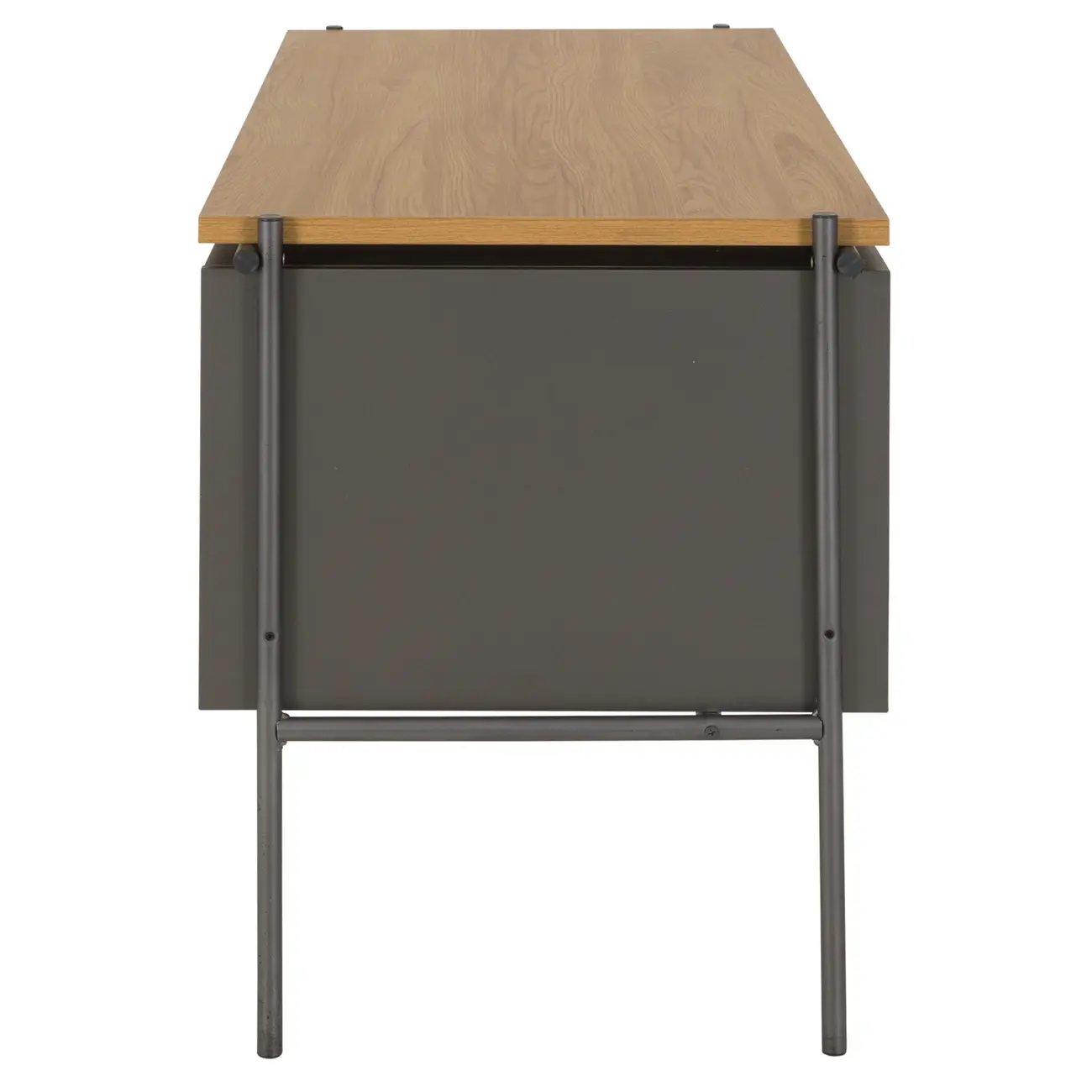 MESA COM NICHOS 1,40 M X 60 CM LABOR - KONKRET/OAK TAMMI - Foto 3