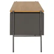 MESA COM NICHOS 1,40 M X 60 CM LABOR - KONKRET/OAK TAMMI - Foto 3