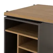 MESA COM NICHOS 1,40 M X 60 CM LABOR - KONKRET/OAK TAMMI - Foto 4