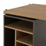 MESA COM NICHOS 1,40 M X 60 CM LABOR - KONKRET/OAK TAMMI - Foto 4