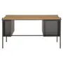 MESA COM NICHOS 1,40 M X 60 CM LABOR - KONKRET/OAK TAMMI - Foto 6