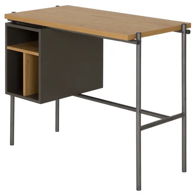 LABOR MESA C/NICHOS 95 CM X 45 CM - KONKRET/OAK TAMMI - Foto 2