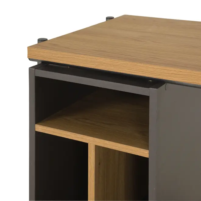 LABOR MESA C/NICHOS 95 CM X 45 CM - KONKRET/OAK TAMMI - Foto 4