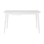 MESA DE ESCRITÓRIO 1 GAVETA 1,30 M X 65 CM SKAND - BRANCO - Foto 1