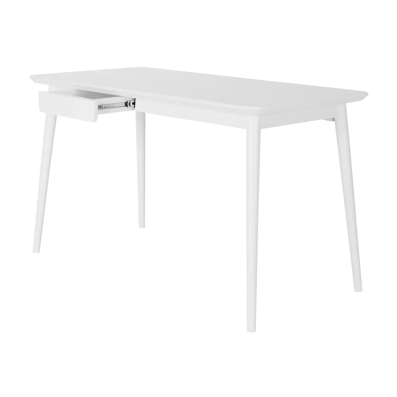 MESA DE ESCRITÓRIO 1 GAVETA 1,30 M X 65 CM SKAND - BRANCO - Foto 3
