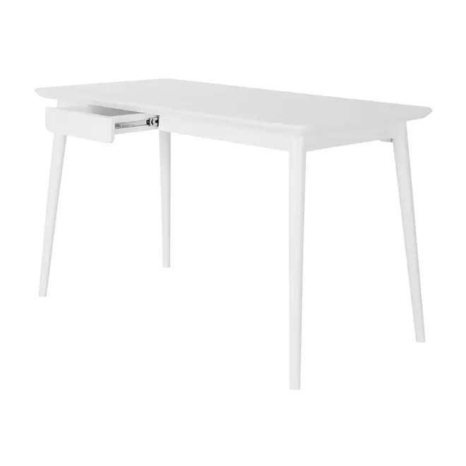 MESA DE ESCRITÓRIO 1 GAVETA 1,30 M X 65 CM SKAND - BRANCO - Foto 3