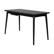 MESA DE ESCRITÓRIO 1 GAVETA 1,30 M X 65 CM SKAND - PRETO - Foto 2