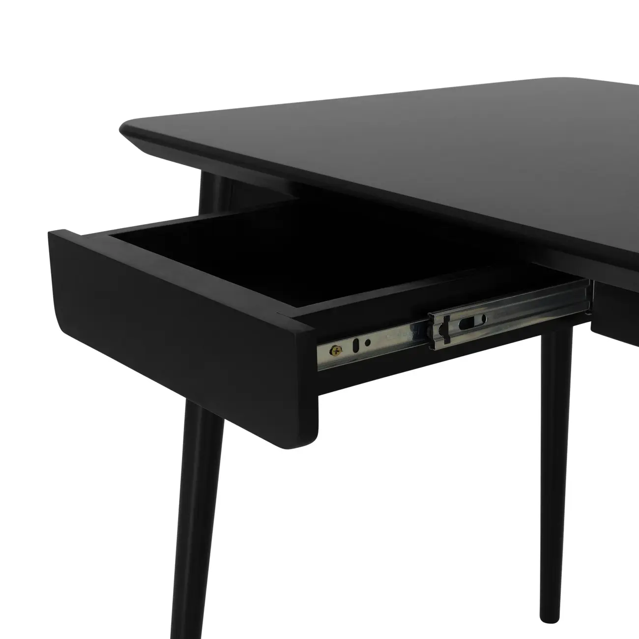 MESA DE ESCRITÓRIO 1 GAVETA 1,30 M X 65 CM SKAND - PRETO - Foto 5
