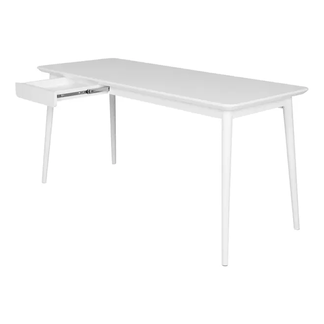 MESA DE ESCRITÓRIO 1 GAVETA 1,60 M X 65 CM SKAND - BRANCO - Foto 3