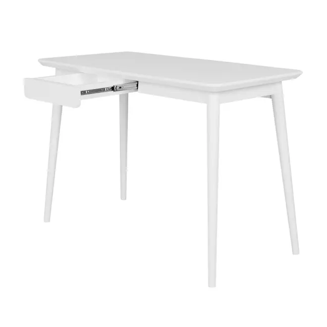 MESA DE ESCRITÓRIO 1 GAVETA 1,10 M X 55 CM SKAND - BRANCO - Foto 3