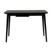 MESA DE ESCRITÓRIO 1 GAVETA 1,10 M X 55 CM SKAND - PRETO - Foto 1