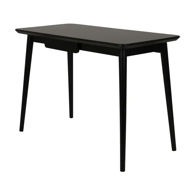 MESA DE ESCRITÓRIO 1 GAVETA 1,10 M X 55 CM SKAND - PRETO - Foto 2