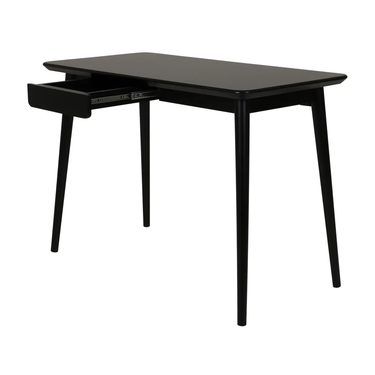 MESA DE ESCRITÓRIO 1 GAVETA 1,10 M X 55 CM SKAND - PRETO - Foto 3
