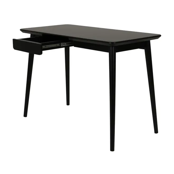 MESA DE ESCRITÓRIO 1 GAVETA 1,10 M X 55 CM SKAND - PRETO - Foto 3