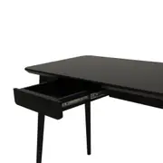 MESA DE ESCRITÓRIO 1 GAVETA 1,10 M X 55 CM SKAND - PRETO - Foto 5