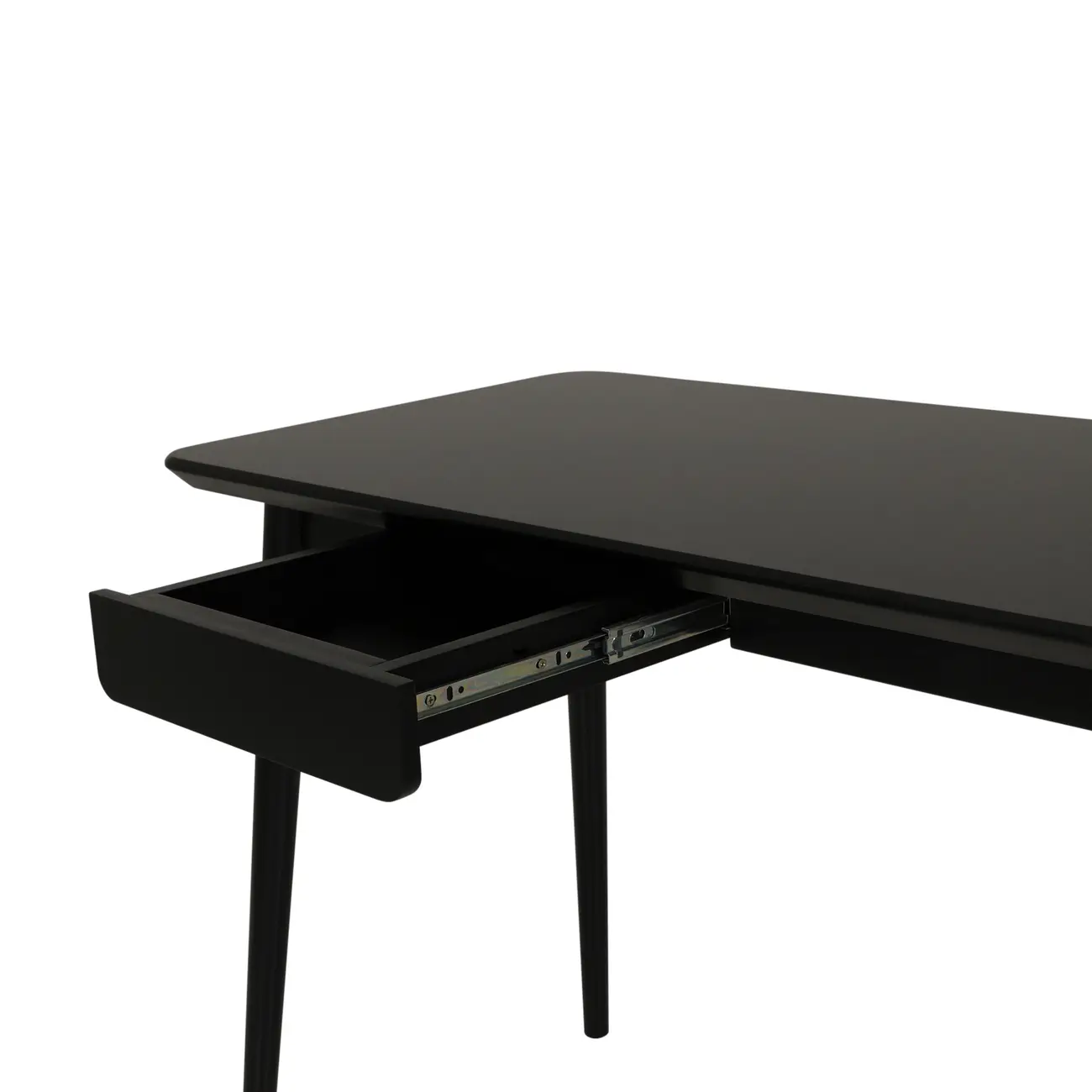 MESA DE ESCRITÓRIO 1 GAVETA 1,10 M X 55 CM SKAND - PRETO - Foto 5