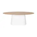 BRANCO/FREIJÓ - MESA DE JANTAR OVAL 2 M X 1,10 M MAK WOOD