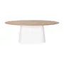BRANCO/FREIJÓ - MESA DE JANTAR OVAL 2 M X 1,10 M MAK WOOD