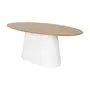 MESA DE JANTAR OVAL 2 M X 1,10 M MAK WOOD - BRANCO/FREIJÓ - Foto 2