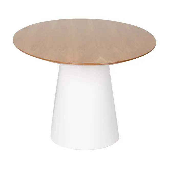 MESA DE JANTAR OVAL 2 M X 1,10 M MAK WOOD - BRANCO/FREIJÓ - Foto 3