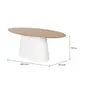 MESA DE JANTAR OVAL 2 M X 1,10 M MAK WOOD - BRANCO/FREIJÓ - Foto 5