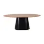 MESA DE JANTAR OVAL 2 M X 1,10 M MAK WOOD - PRETO/NOZES - Foto 1