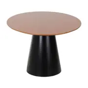 MESA DE JANTAR OVAL 2 M X 1,10 M MAK WOOD - PRETO/NOZES - Foto 3