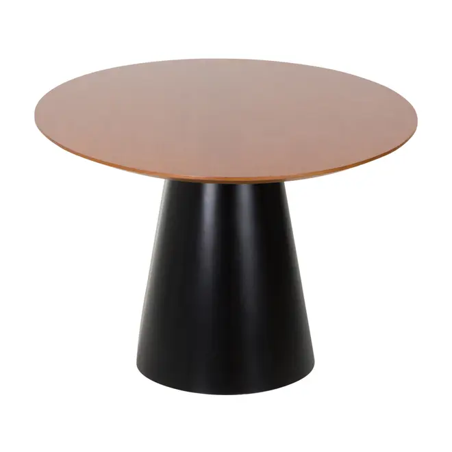 MESA DE JANTAR OVAL 2 M X 1,10 M MAK WOOD - PRETO/NOZES - Foto 3