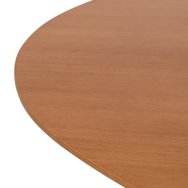 MESA DE JANTAR OVAL 2 M X 1,10 M MAK WOOD - PRETO/NOZES - Foto 4