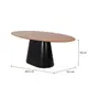 MESA DE JANTAR OVAL 2 M X 1,10 M MAK WOOD - PRETO/NOZES - Foto 5