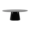 PRETO/PRETO BRILHANTE - MESA OVAL 2 M X 1,10 M MAK