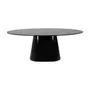 PRETO/PRETO BRILHANTE - MESA OVAL 2 M X 1,10 M MAK