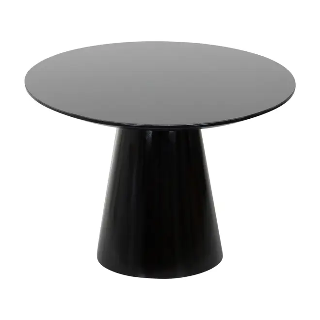 MESA DE JANTAR OVAL 2 M X 1,10 M MAK - PRETO/PRETO BRILHANTE - Foto 3
