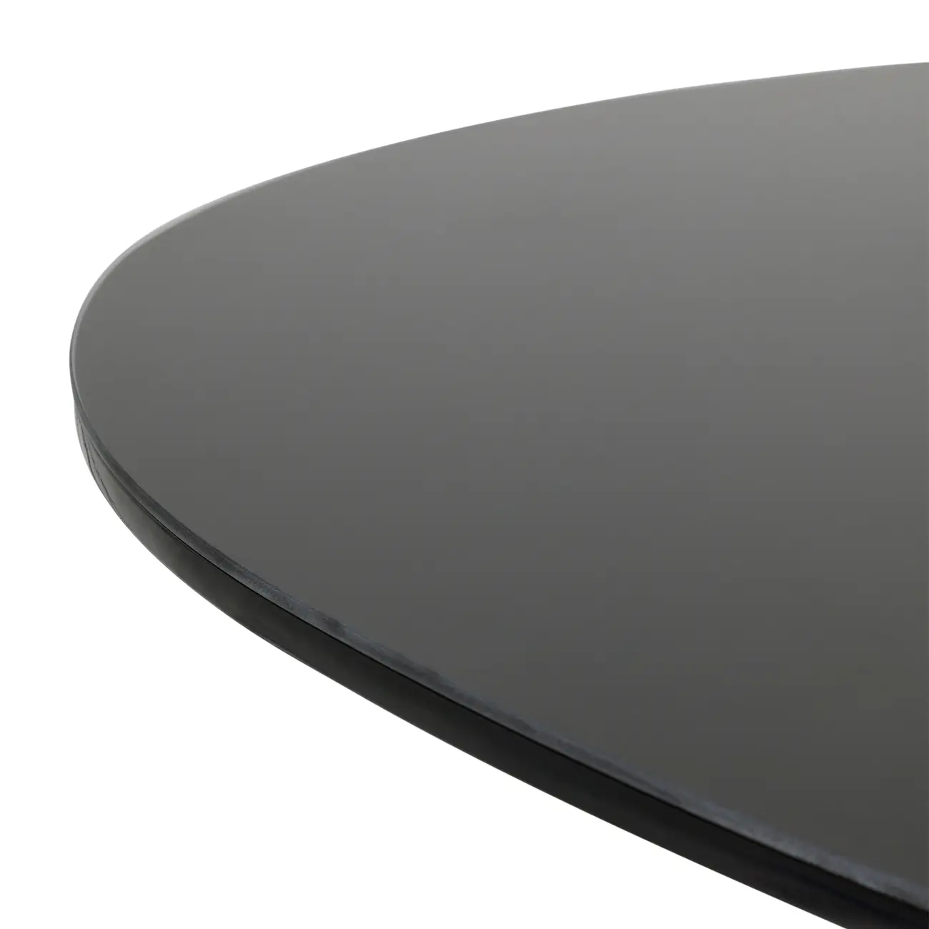 MESA DE JANTAR OVAL 2 M X 1,10 M MAK - PRETO/PRETO BRILHANTE - Foto 4