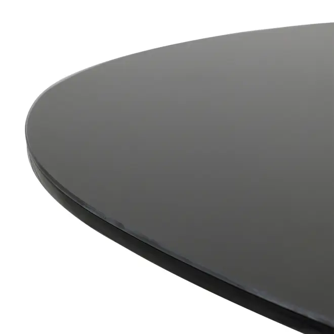 MESA DE JANTAR OVAL 2 M X 1,10 M MAK - PRETO/PRETO BRILHANTE - Foto 4