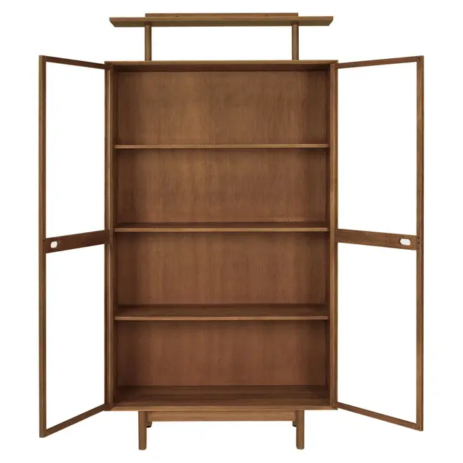 CRISTALEIRA 2 PORTAS COM MARQUISE 1 M X 2,03 M PILOTIS - NOZES/INCOLOR - Foto 2