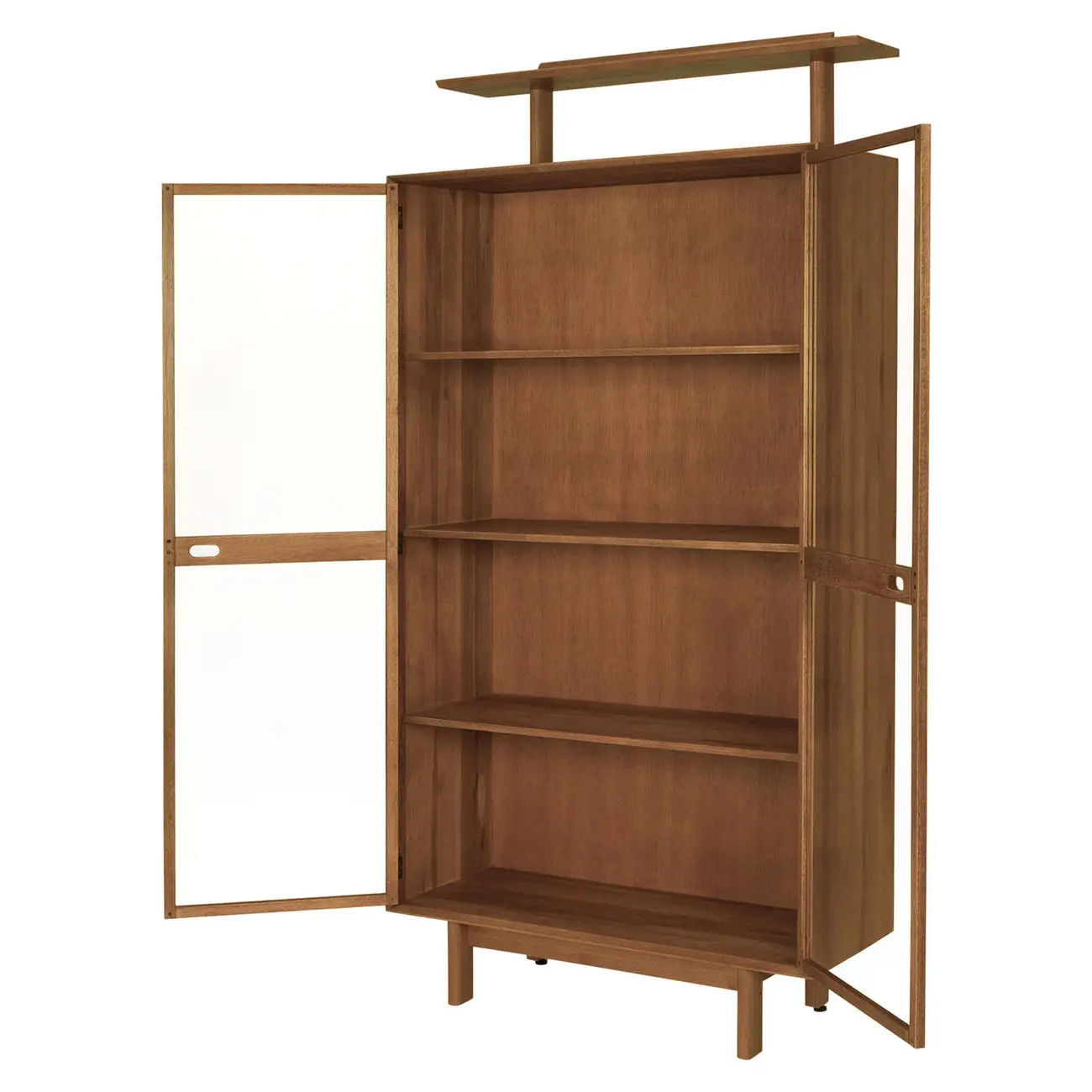 CRISTALEIRA 2 PORTAS COM MARQUISE 1 M X 2,03 M PILOTIS - NOZES/INCOLOR - Foto 4