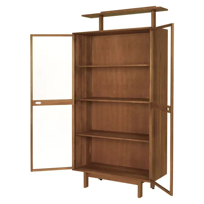 CRISTALEIRA 2 PORTAS COM MARQUISE 1 M X 2,03 M PILOTIS - NOZES/INCOLOR - Foto 4