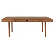 MESA 1 GAVETA 2 M X 97 CM PILOTIS - NOZES - Foto 1