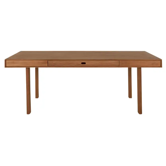 MESA 1 GAVETA 2 M X 97 CM PILOTIS - NOZES - Foto 1